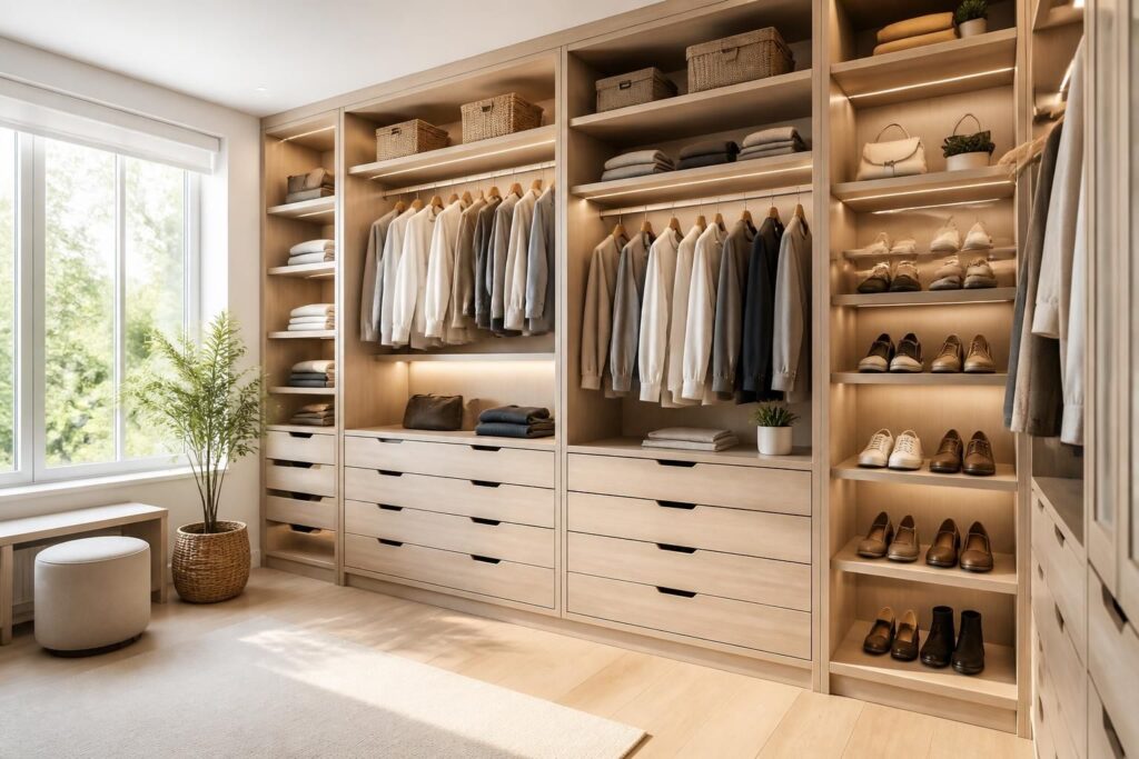 découvrez comment aménager un dressing sur mesure pour optimiser votre espace de rangement avec style et fonctionnalité.
