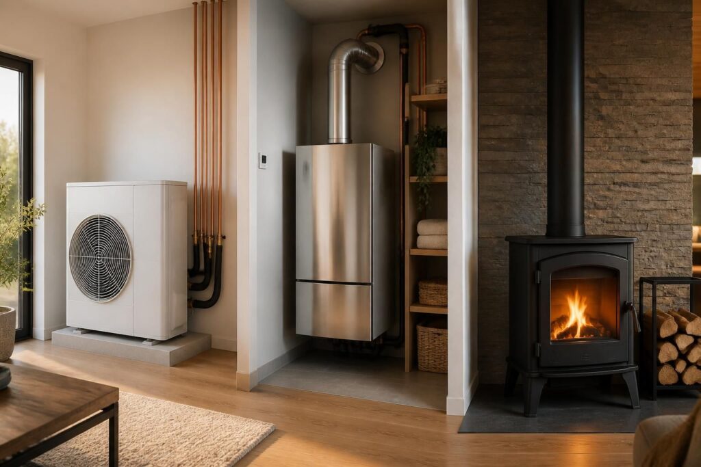 découvrez comment choisir le chauffage idéal pour votre maison entre pompe à chaleur, gaz ou bois, en fonction de vos besoins, budget et impact environnemental.