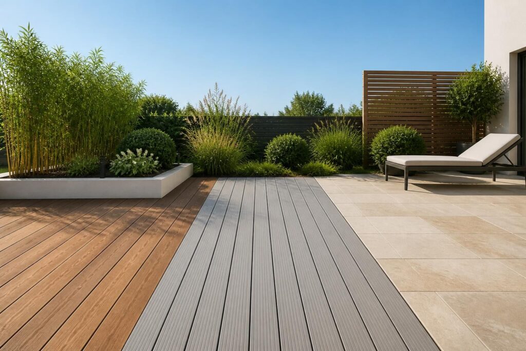 découvrez comment créer la terrasse parfaite en comparant bois, composite et carrelage pour allier esthétique, durabilité et confort dans votre espace extérieur.