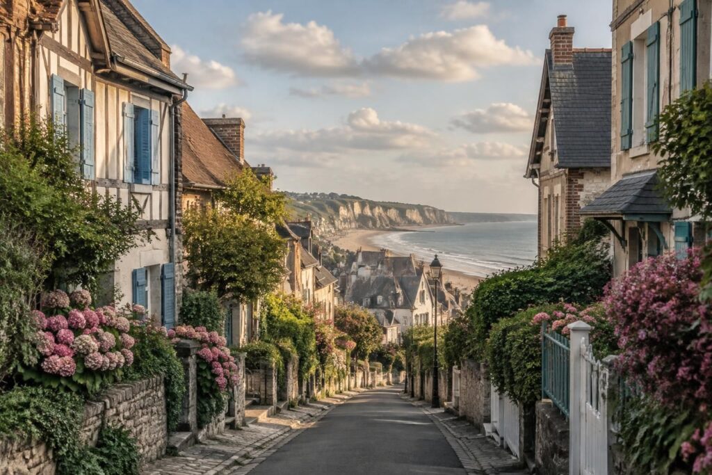 découvrez villerville, charmant village du calvados en bord de mer : ruelles pittoresques, plage, falaises et douceur de vivre normande.